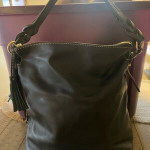 Dooney and Bourke Black Leather Tote Bag